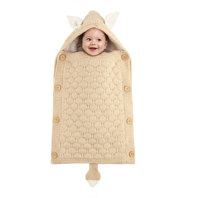 Knitted Sleep Bag With Hood